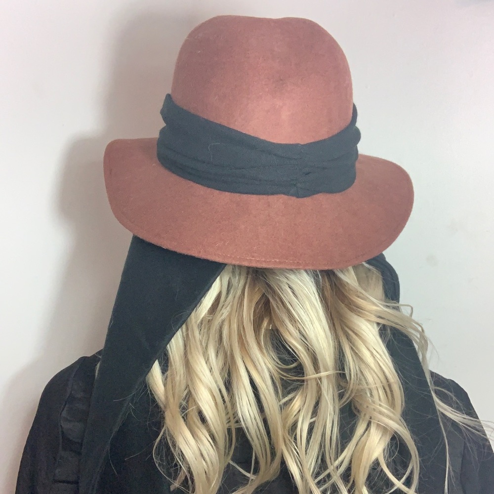 Vintage Arlin Brimmed Hat with ribbon detail and chin tie